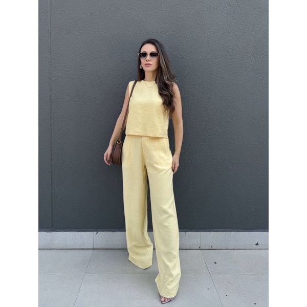 Calça Bianca - Amarelo Manteiga