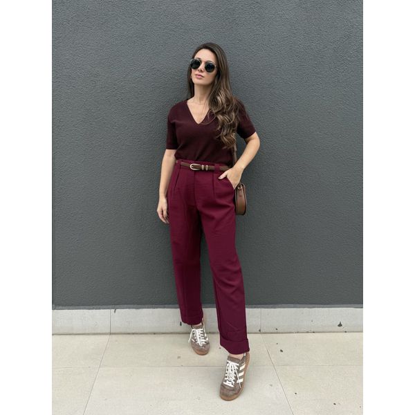Calça Versalhes - Merlot