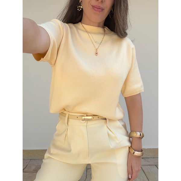 Blusa Ligia - Amarelo Manteiga