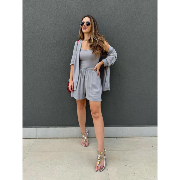 Shorts Malu - Cinza