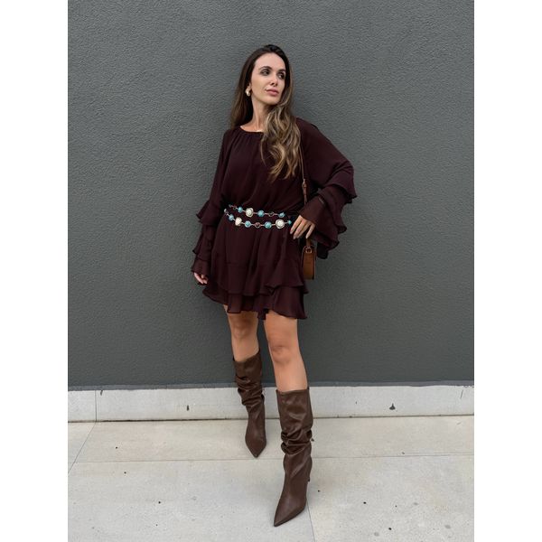 Vestido Gio - Marrom