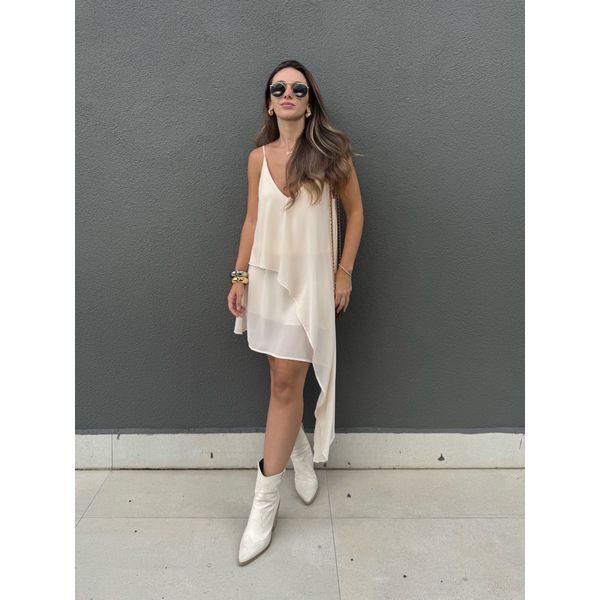 Vestido Serena - Areia