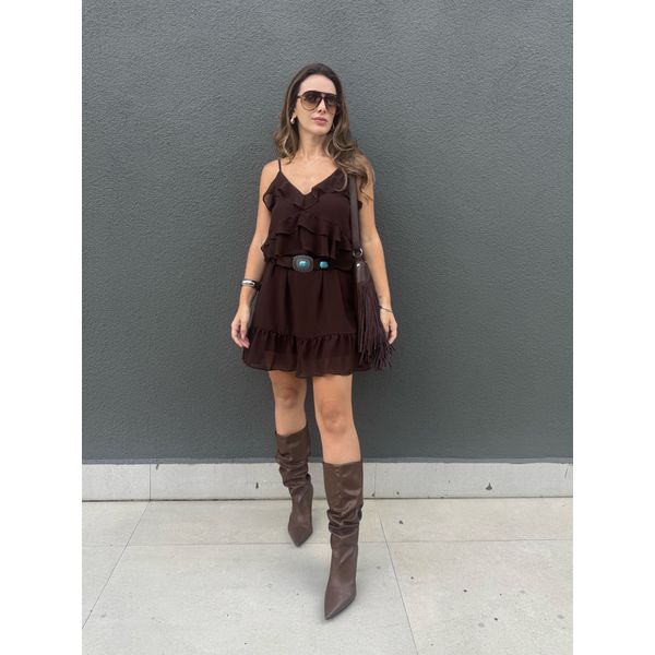 Vestido Veronica - Marrom