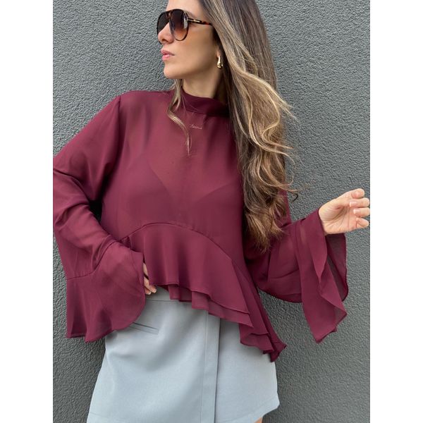 Blusa Marfa - Merlot