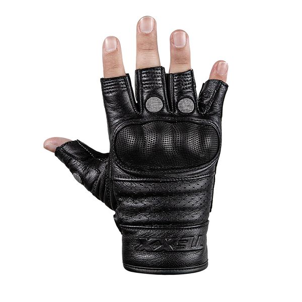 LUVA TEXX MOTOCICLISTA LIBERTY MEIO DEDO PRETA