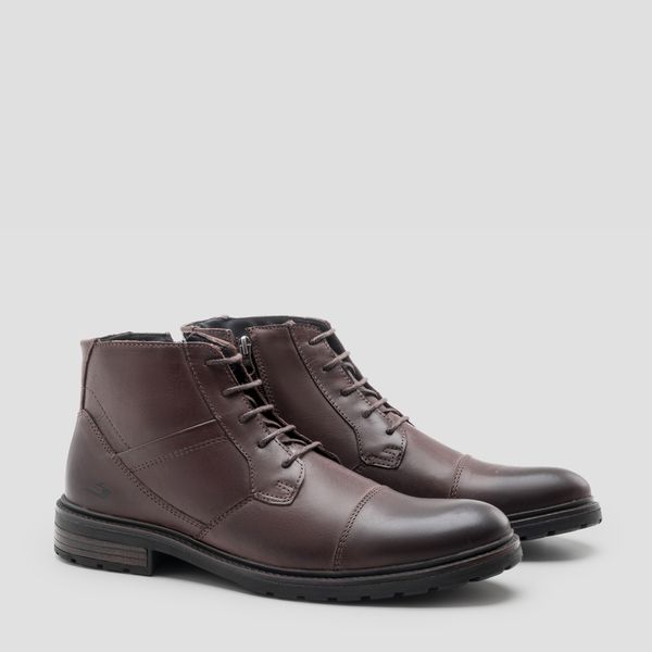 Bota London Lace Zip Café