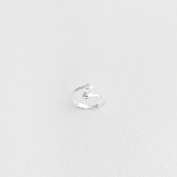Anel espiral abraço prata 925