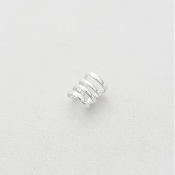 Piercing fake vazado quatro listras prata 925 