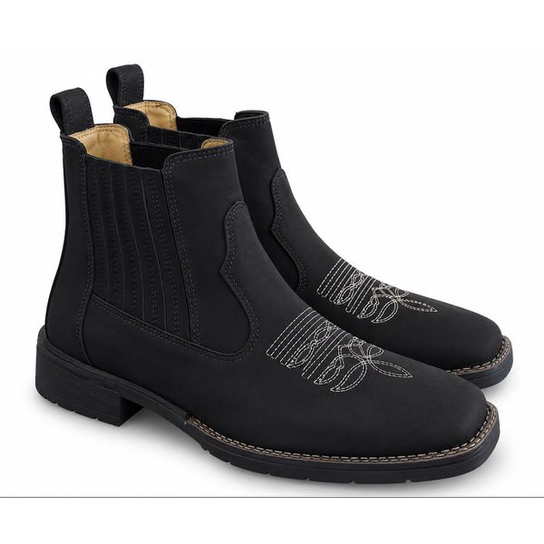 Botina Texana Brahman Boots Preta - Brahman Boots