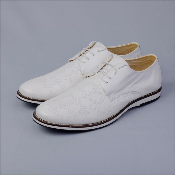 Sapato Branco Masculino Brogue