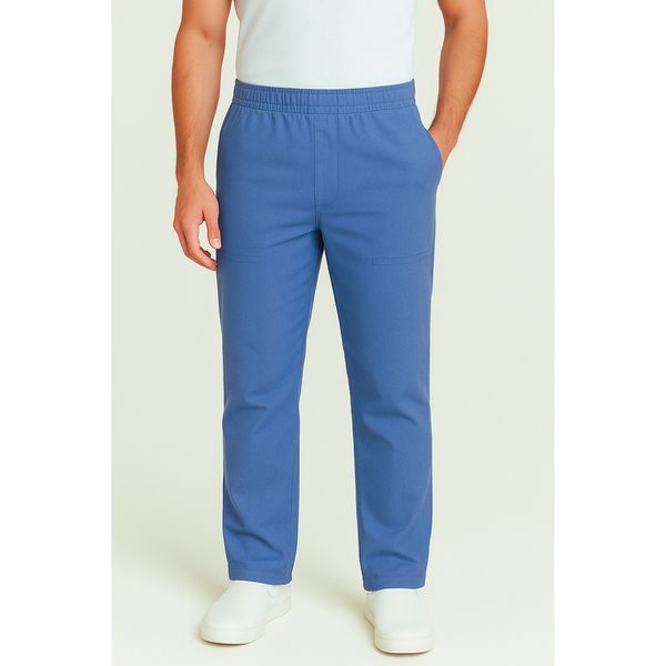 Calça Azul Celeste Masculina Gabardine - Pijama Cirúrgico