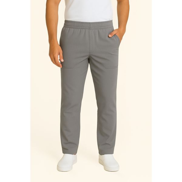 Calça Cinza Gabardine Masculina Pijama Cirúrgico