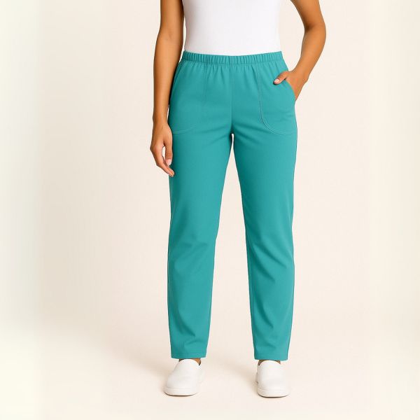 Calça Scrub Verde Jade Gabardine Pijama Cirúrgico 