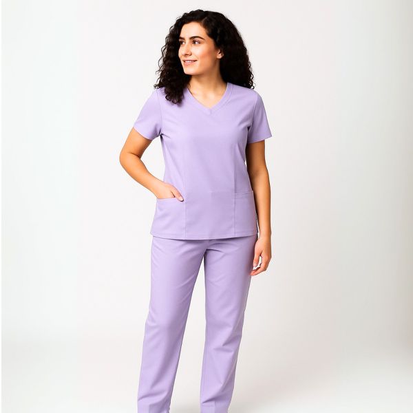 Calça Lilás Gabardine Scrub Pijama Cirúrgico BRANCURA