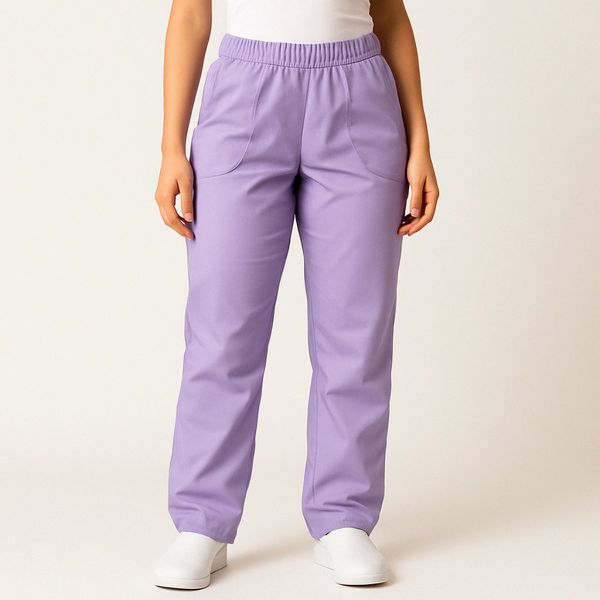Calça Lilás Gabardine Scrub Pijama Cirúrgico