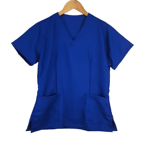 Camisa Scrub Basic Pijama Cirurgico Azul Royal