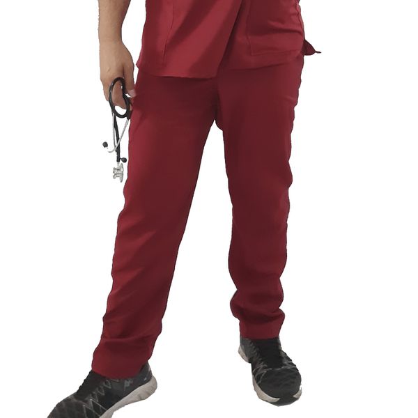 Calça Marsala Masculina Gabardine - Pijama Cirúrgico