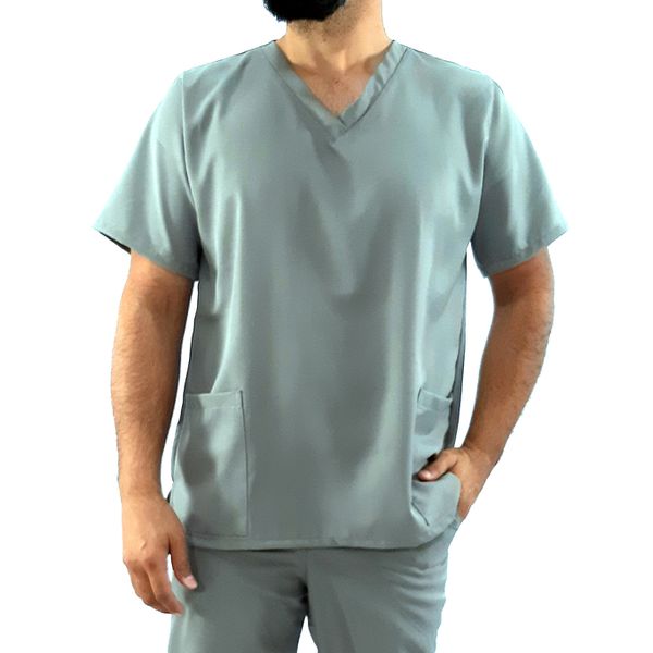 Camisa Scrub Cinza Masculina - Privativo Pijama Cirúrgico