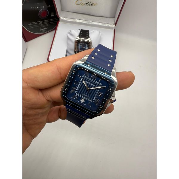 Relogio Cartier Santos Borracha Automático