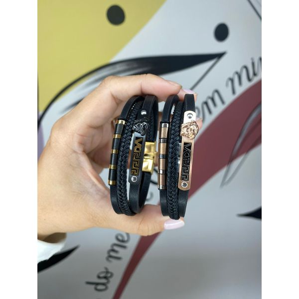 Pulseira De Couro Cod. Baco-0011