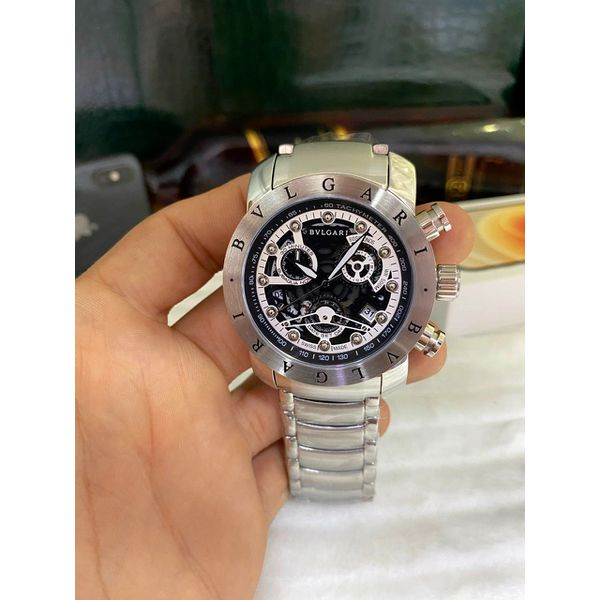 Relogio Bvlgari - Eskeleto Com Safira Cod.bvesas-005