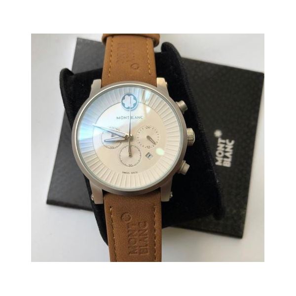 Relogio Montblanc Couro Cod.mbcon-0011