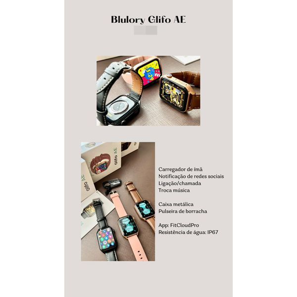 Smartwatch Blurory Glifo Ae