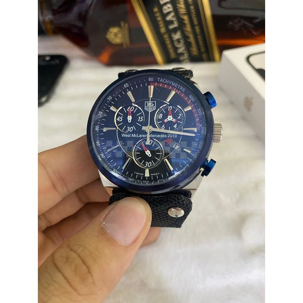 Relogio Tag Heurer Couro e Lona Cod.thficel-0015