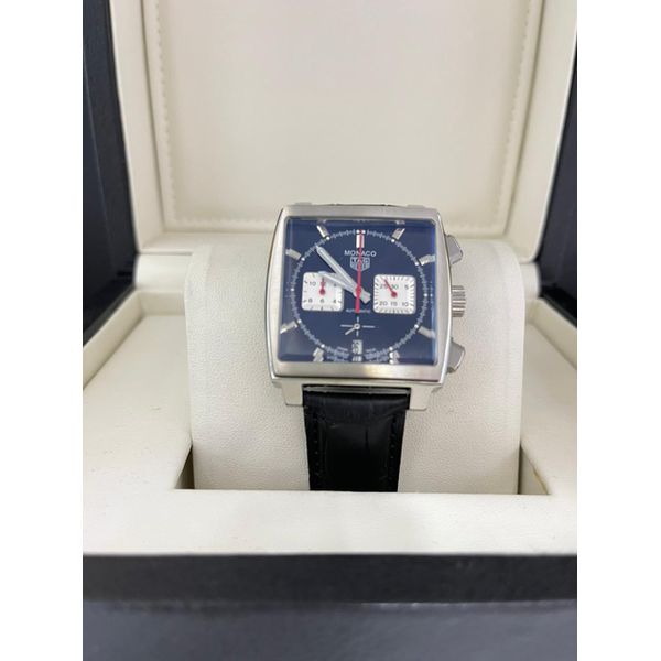 Relogio Tag Heurer Monaco Aco e Couro Cod.thmoac-009