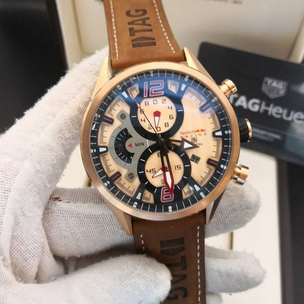 Relogio Tag Heuer Redbull Couro Cod.thrco-004