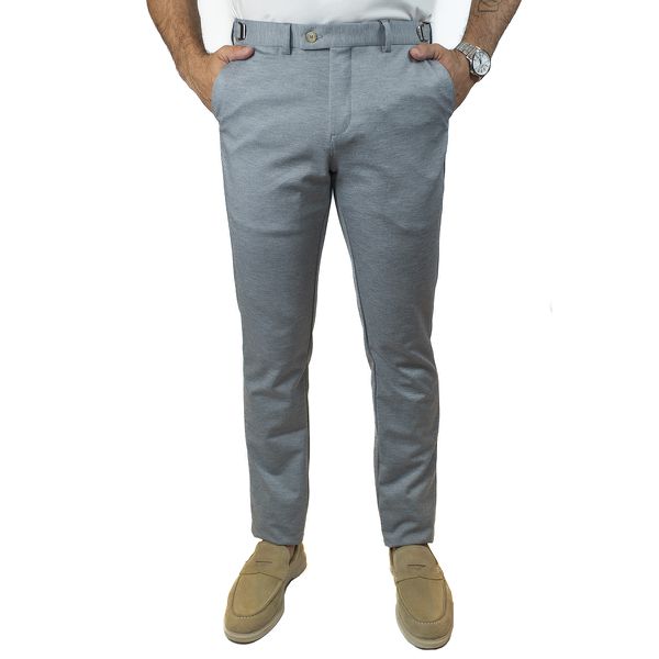 Calça Brawd Alfaiataria Tecnológica com Regulagem Cinza Claro 