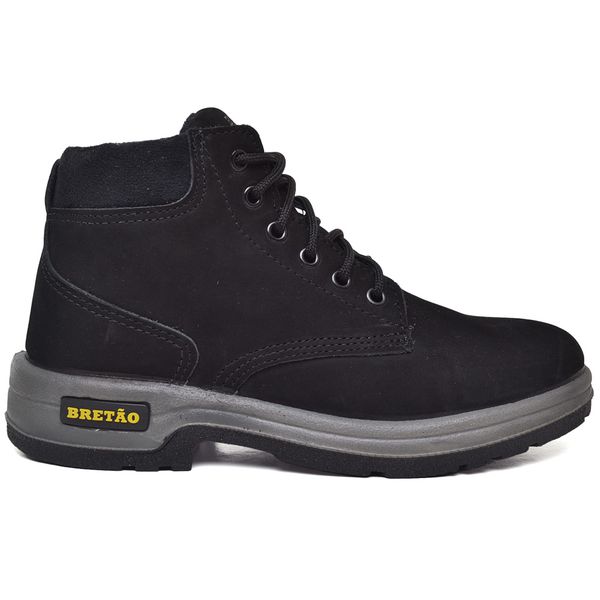 Coturno Masculino Agrícola Couro Nobuck Preto