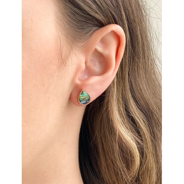Brinco Gota Abalone Liso - BRIDA FOLHEADOS