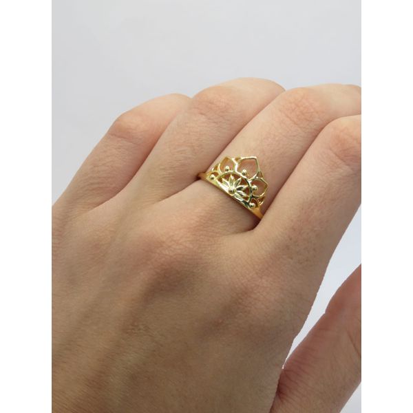 Anel com Coroa 1mm - BRIDA FOLHEADOS