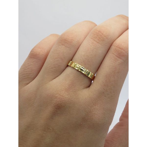 Anel com Cruz 3mm - BRIDA FOLHEADOS