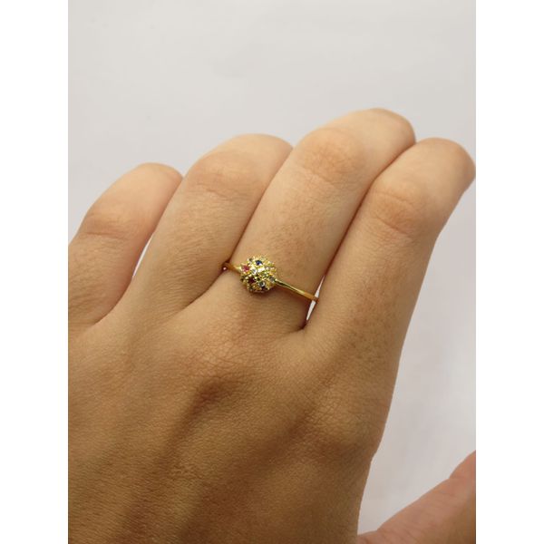 Anel com Zircônias 1mm - BRIDA FOLHEADOS