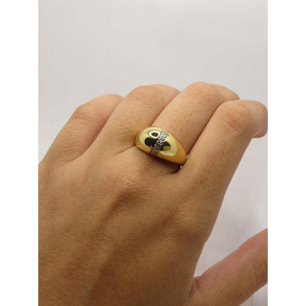 Anel Abaulado com Zircônias 2mm - BRIDA FOLHEADOS