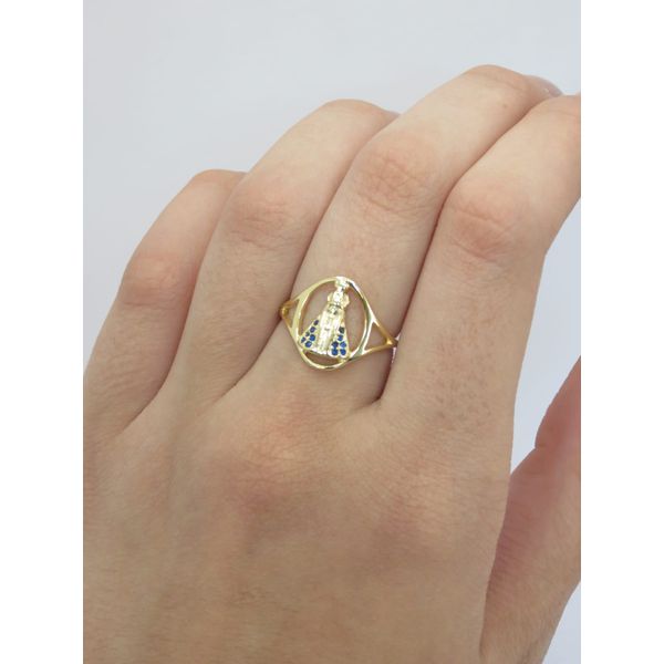 Anel Nossa Senhora Aparecida 1,5mm - BRIDA FOLHEADOS