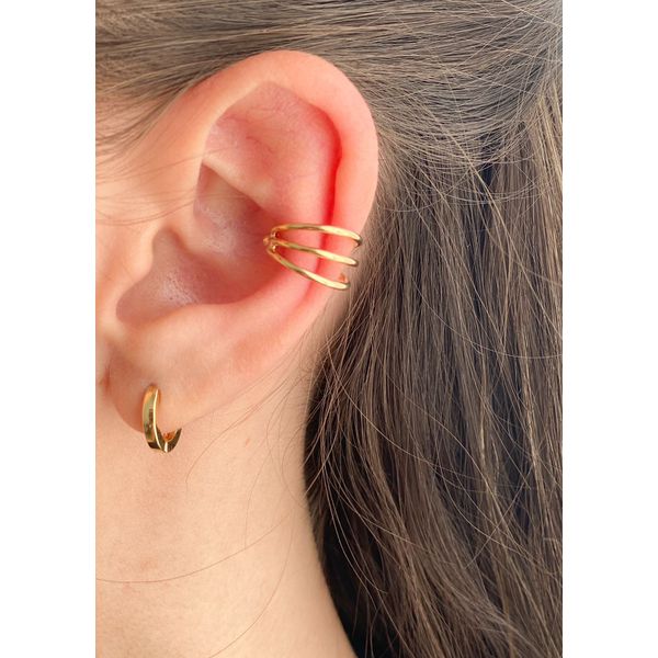 Piercing Fake 3 Aros - BRIDA FOLHEADOS