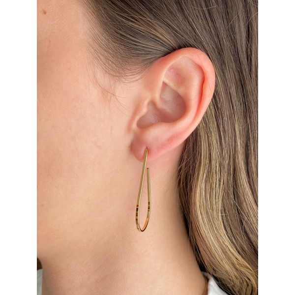 Brinco Argola Gota Fina - BRIDA FOLHEADOS
