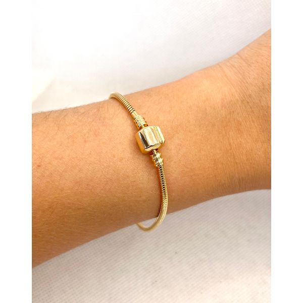 Pulseira Para Berloques Fecho Tambor - BRIDA FOLHEADOS