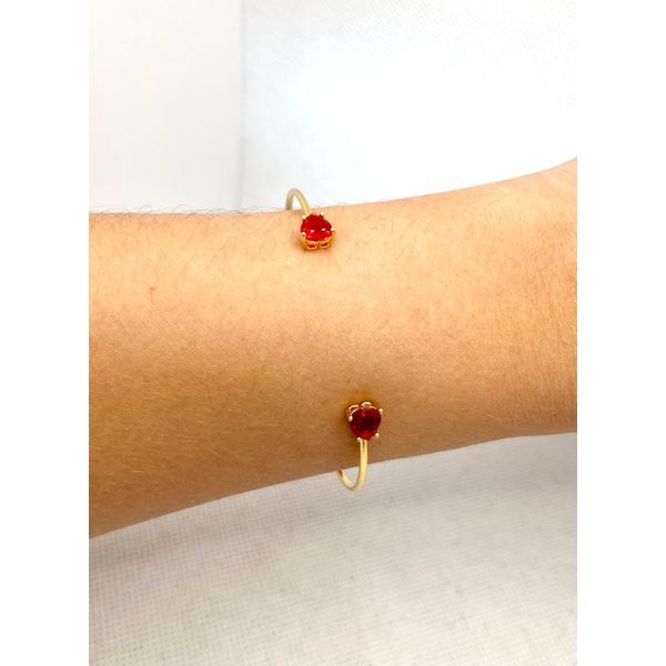 Bracelete Coração Vermelho - BRIDA FOLHEADOS