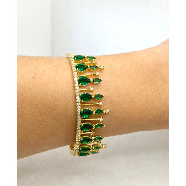 Bracelete Coroa Verde - BRIDA FOLHEADOS