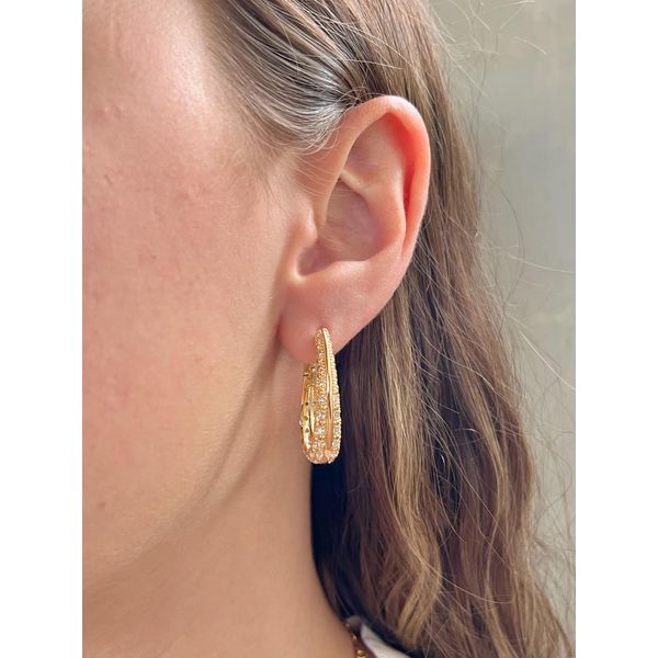 Brinco Argola Com Zircônias - BRIDA FOLHEADOS