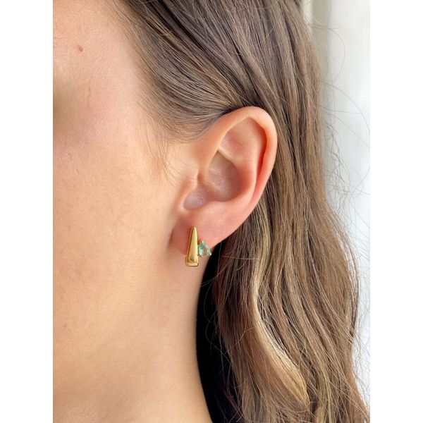Brinco Gota Verde - BRIDA FOLHEADOS