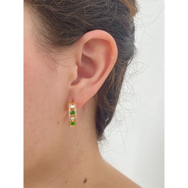 Brinco Argola com Zircônias - BRIDA FOLHEADOS