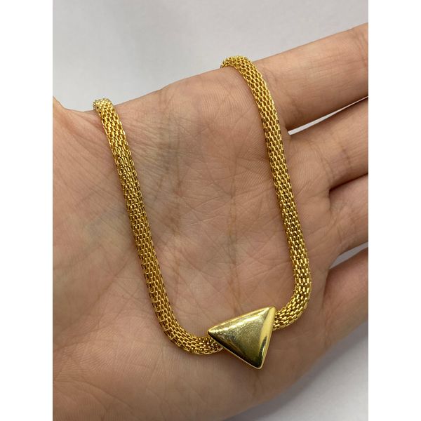 Choker com Triangulo 30cm + Extensor - BRIDA FOLHEADOS
