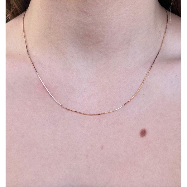 Corrente Diamantada Fina 45cm - BRIDA FOLHEADOS