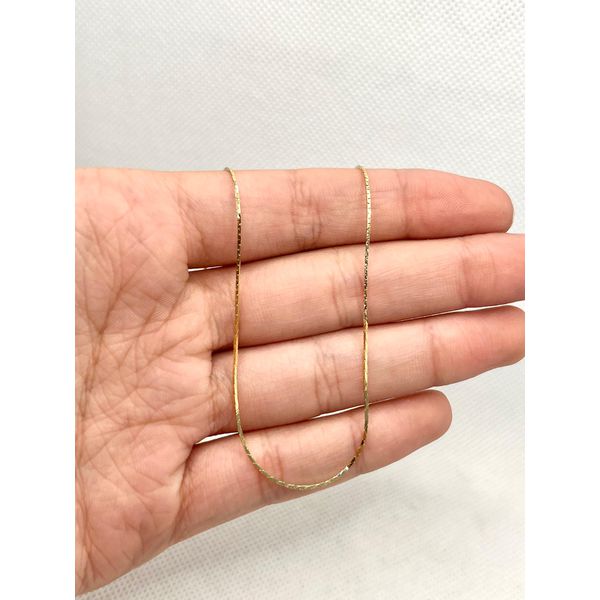 Corrente Diamantada Fina 45cm - BRIDA FOLHEADOS