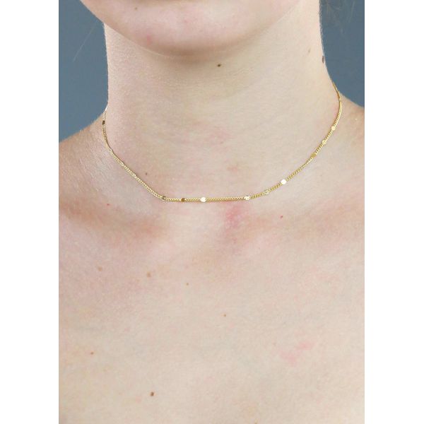 Choker Círculos Chapa 34+5cm - BRIDA FOLHEADOS